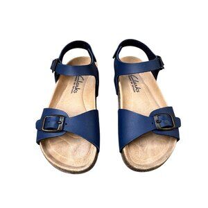 CLARKS Blue Buckle Sandals Kids EU 29 US 11.5 Birkenstock Style Made In Spain